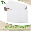 50 Pack Corrugated Cardboard Sheets Flat Hard Cardboard Inserts Back to School Classroom Supplies Flat Squares Separators for Shipping, Mailing, Packing, Art Projects, DIY Crafts(6x 4 Inch,White)