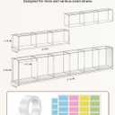 11.8'' Large Adjustable Height Acrylic Straw Holder for Cabinet Door with Ultra Sticky Double Sided Adhesive Tape, Reusable Tumbler Straw Dispenser for Kitchen Counter Cupboard -Transparent