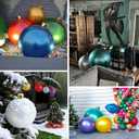 Inflatable Christmas Ornaments,18" 25" Christmas Oversized Ornament,Christmas Ball Decorations Indoor Outdoor, Use as Festive Yard Decoration (White, 18")
