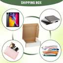 10"x8"x3" Shipping Boxes Set of 5, White Corrugated Cardboard Box Literature Mailer