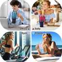 Travel Cups with Lid and Flip Straw - 40 oz Tumbler with Handle, Cold-34H & Hot-10H Insulated Coffee Mug, Metal Hydro Thermal Jug, Spill Proof Water Bottle Fits in Car Cup Holder