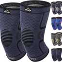 APEXUP Compression Knee Brace for Women, Copper Compression Sleeve for Knee Support, Arthritis Pain Relief, Meniscus Tear, ACL, Running (Medium, Black)