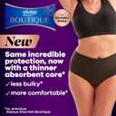 Always Discreet Boutique Incontinence and Postpartum Underwear for Women, Maximum Protection, Extra Large, Black, 16 Count