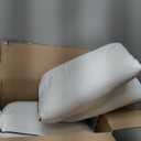 APSMILE Medium Firm Feathers Down/Poly Pillow King Size Set of 2, Luxury Feather Pillow for Sleeping, 100% Organic Cotton Cover Hotel Bed Pillow Wrapped in Polyester (White, 20"x36")