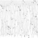 uxcell 5 Yards of 10cm/4" Sequin Fringe Trim Sparkling DIY Fringe Tassel Trim Ribbon for Costume Clothes DIY Sewing Crafts Decoration, (14.7 ft/4.5m) White