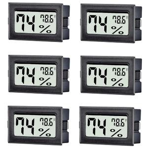 6 Pack Mini Digital Thermometer Hygrometer,Indoor Temperature and Humidity Gauge Meter Monitor Fahrenheit () for Home,Greenhouse,Jars