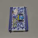 drizzle Poker Mahjong Playing Cards Table Game Chinese Blue and White Porcelain Design 144 Card Chips Set PVC Plastic Waterproof Portable Leisure Time