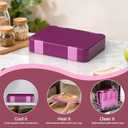 Bento Lunch Box for Kids, 4 Compartments Kids Leak Proof Bento Lunch Boxes Food Containers for School, Travel, On-the-Go Meal, Food Grade, Microwave, Dishwasher Safe Rose Red