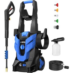 Pressure Washer, Power Washer with 4 Nozzles and Foam Cannon, High Pressure Cleaning Machine for Cars, Driveways, Fences, Patios, Home Cleaning