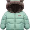 Fairy Baby Infant Baby Winter Coat Cute Teddy Bear Hooded Jacket Warm Fleece Outerwear Windproof Toddler Boys Girl 6M-4T (18-24 Months)