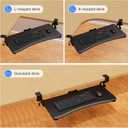 suptek Keyboard Tray Under Desk Pull Out with Adjustable 45 C Clamp for L Shaped Desk, Computer Keyboard & Mouse Tray, 25.6 (30 Including Clamps) x 11.8 inch, Black, DSF1R