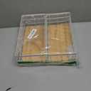 2 Pcs Metal Small Wire Basket Wall Hanging Wire Basket Hang Small Bathroom Kitchen Storage Organizer Toilet Paper Mesh Storage Bin Shelf Rack with Base(White,11.42 x 5.12 x 3.94 Inches)