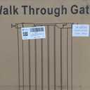 Fairy Baby Narrow Baby Gate for Stair, 22.8"-25.5" Wide Pressure Mounted Pet Gate for Doorway, Easy Walk Thru Child Safety Gate, White
