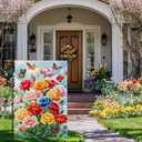 Spring Summer Carnations Garden Flag 12x18 Inch Double Sided, Colorful Welcome Yard Decor, Farmhouse Outdoor Flag for Lawn Patio Porch