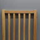 LZRS 2-Panel Wooden Free Standing Foldable Dog Gate Indoor – Solid Hardwood 24" High, Step-Over Safety Pet Gate for Doorways, Stairs & Small Spaces - Indoor Use, Natural