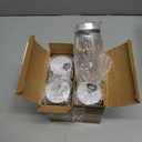 4Pcs Salt Pepper Shakers with Adjustable Outlet Holes, 7 oz Clear Glass Shaker Bottles, Salt Shakers for Kitchen, Spice Seasoning Cans for Kitchen Decor Home Restaurant BBQ Camping