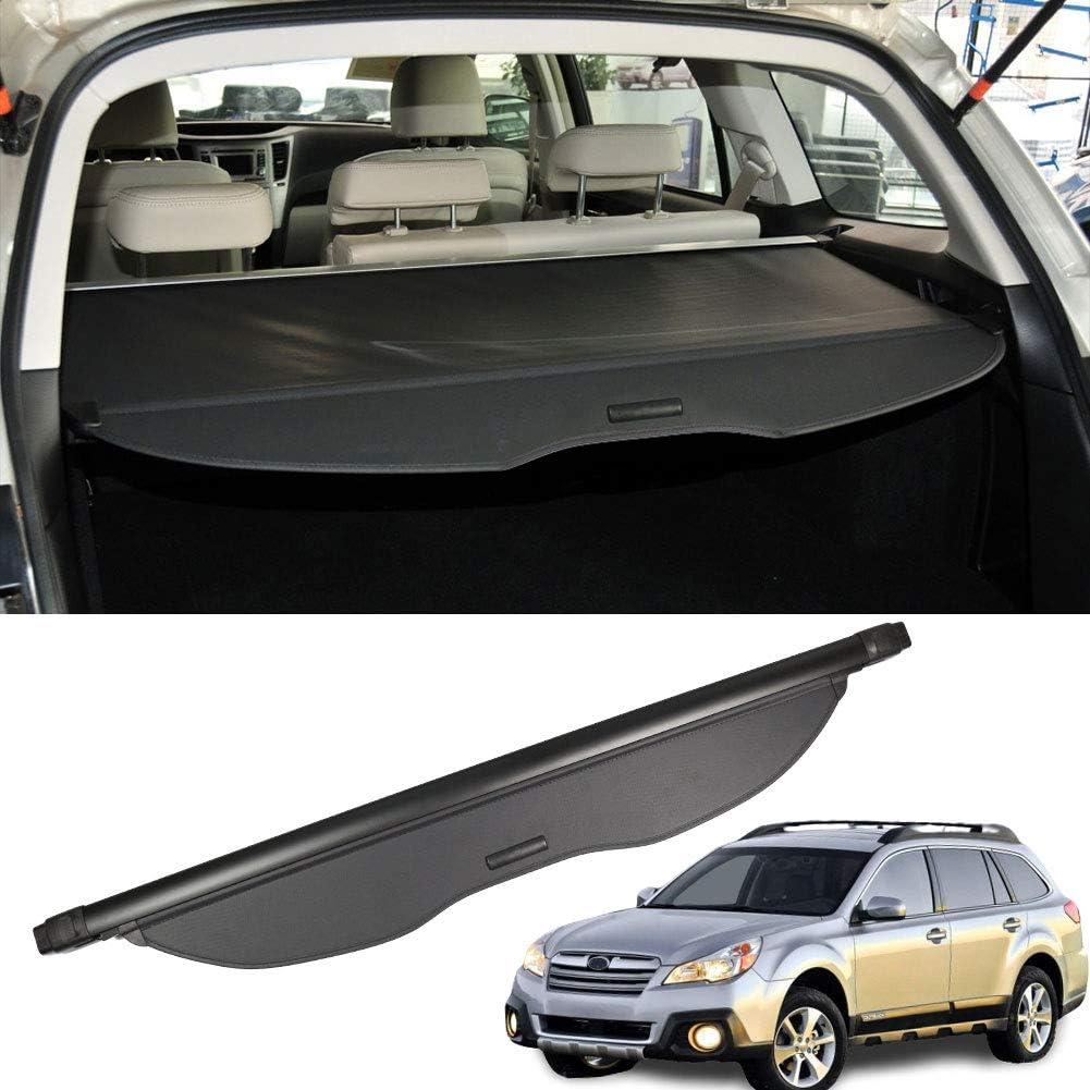 Marretoo for Subaru Outback Cargo Cover Manual Tailgate 2010 2011 2012 2013 2014 Black Retractable SUV Interior Rear Trunk Cover