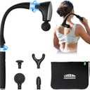 2-in-1 Detachable Muscle Massage Gun Deep Tissue with 20'' Extension Handle, Back and Neck Massager for Pain Relief, Handheld Massager for Shoulder Lower Back Leg Waist, FSA-HSA Eligible (Black)