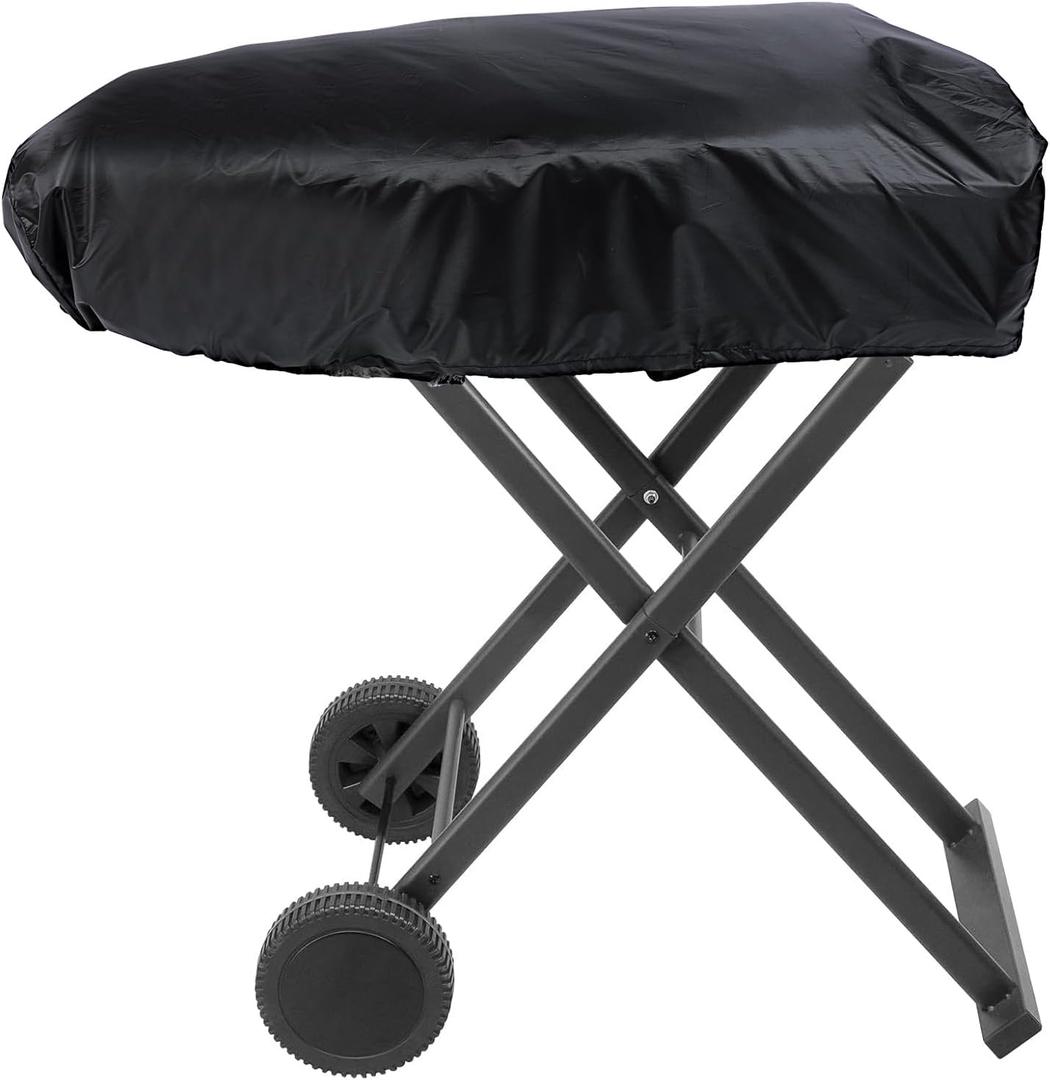Grill Cover for Portable Gas Grill, Outdoor Heavy Duty Waterproof Oxford Fabric Weather Resistant, Black