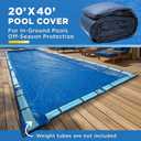 20-Ft x 40-Ft Pool Cover for Inground Pools - Premium Inground Winter Cover, Extra Thick Material and Durable Design, Cold and UV-Resistance, Easy Installation, Royal Blue