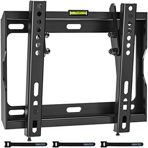 BONTEC TV Wall Mount Bracket, Fixed for 17-45 inch LED, OLED, LCD Flat Screen TVs up to 66lbs, Low Profile Ultra Slim Tilt Mount, Max VESA 200x200mm, Easy Installation, Fits 8" Wood Studs Set of 3