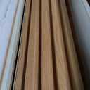 OUZUGIE WPC Acoustic Slat Wall Paneling, 8-Pack 96 x 6 Inches 3D Wall Panels for Interior Wall Decor,Living Room,TV Background,Study Room,Office Spaces,Bedroom,High Grille (Oak)