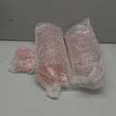 XUWAIDSGN 12 Pcs Champagne Martini Glasses 9 Oz with Gilded Removable Gold Rim Coupe Glasses Pink Martini Glasses Plastic Mimosa Vintage Coupe Glasses Set For Wedding Anniversary (12, Ribbed Pink)