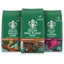 Starbucks Ground Coffee, Medium & Dark Roast Hot or Iced Coffee, Decaf Variety Pack, Three 12 oz Bags​, Size: 12 Ounce, BBD: 06 May 2026 (Pack of 3)