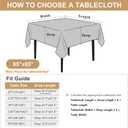 sancua Square Tablecloths 85x85 Inch, 2 Pack - Beige Fabric Table Cloth for Square or Round Tables, Washable Polyester Table Cover for Outdoor Party, Birthday, Buffet, Resturant