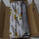 12 inch Ball Bearing Drawer Slides 6 Pairs (12pcs) - 100LB Capacity, Full Extension Side Mount Slides for Kitchen Cabinets, Wardrobes, Office Furniture (Silver 12inch)