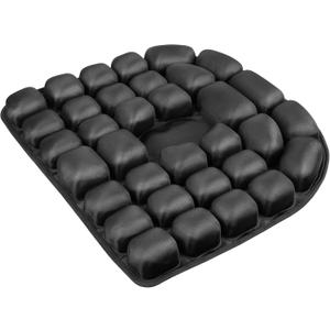 Sondor Travel Cushion, Air Seat Cushion, Airplane Cushion Seat, Air Inflatable Pressure Relief Seat Cushion for Airplane, Office Chair, Wheelchair, Cars, Home Living (Deep Black)