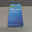 Amazon Basic Care (7-Day) AM/PM Pill Organizer, Vitamin Case, And Medicine Box, Large Compartments, 2 Times a Day, Blue and Clear Lids