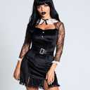 Wednesday Addams Family Hump Day Hottie Costume Cosplay Halloween Sexy Dress, XS