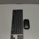 Amazon Basics Ultra Premium Wireless Keyboard and Mouse Combo - Rechargeable, Ultra Slim Design, Quiet, Full Size, Number Pad, Unifying Receiver, Black (QWERTY)