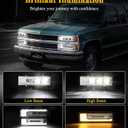 Partsam LED Headlights Assembly DOT Approved with DRL Sequential Turn Signal High/Low Beam Start Animation Lights Chrome Replacement for OBS Truck Silverado C/K 1500/2500/3500 88-98, 6500K 12V IP67