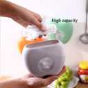 Plastic Wrap Storage Box, Punch-Free Extractable Storage for Fresh Multi-Functional Dispenser, Apple Shaped Wall-Mounted Plastic Wrap Storage Box dispenser with 100 Crisper Wraps (C)