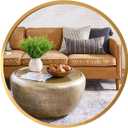 12 Inch Aluminum Framed Modern Gold Round Wall Mirror, Small Metal Framed Mirror for Bathroom, Living Room, Entryway, Hallway Decoration (Gold, 12x12)