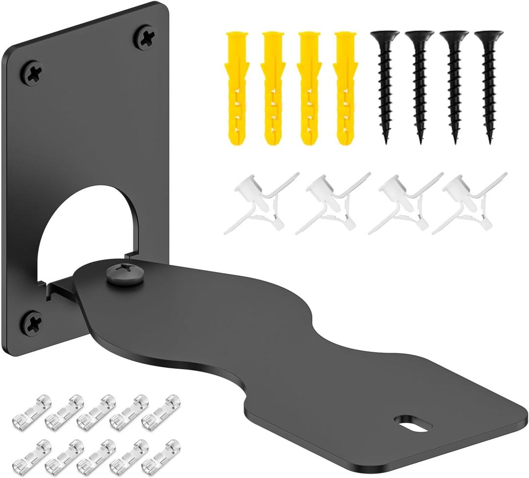 Heavy-Duty Speaker Wall Mount for KEF LSX II Speakers Mount Wall Bracket - Space Saving Wall Speaker Mount for KEF LSX II Wireless HiFi Speakers Bracket with Cable Clips, Black