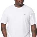 Big and Tall Ultra Soft Bamboo Viscose Loose Fit Plain T-Shirts Cooling Lightweight Workout Mositure Wicking Tee (White, XL)