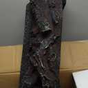 21 Inches Electric Fireplace Insert Log Heater Set, Freestanding Heater with Adjustable Flame Brightness and Flicker Speed, 750w/1500w Heating, Overheat Protection, Remote Control (Traditional Brown)