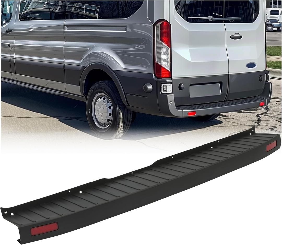 ECOTRIC Rear Bumper Cover Step Plate Compatible with 2015-2022 Ford Transit 150 250 350 Passenger Vans Med/High Roof Rear Bumper Top Pad Replacement for FO1190108