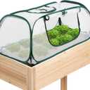 Garden Bed Cover, 45"x22"x16"(H), Plastic Hot House, Garden Row Accelerator, Greenhouse, Freeze Protection Humidity Domes for Gardening Germination and Seedling Propagation