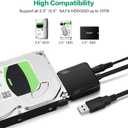 SATA to USB 3.0 Adapter, External Hard Drive Converter Cable for 2.5" 3.5" HDD, SSD with Power Supply
