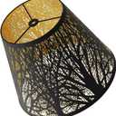 Small metal black and gold Lamp Shade,lampshades for table lamp and floor lamp shades,modern western mini lamp shades,6" Top x 10" Bottom x 7.5" Height Spider FitterBlack and Gold Tree)
