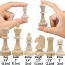 32pcs Unpainted Wood Chess Pieces Only for Board Games, Paint Your Own Chess Set, Blank Chess Sets for DIY Projects, Arts and Crafts Wooden Peg Dolls Unfinished