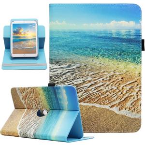 Universal 10 10.1 Inch Android Tablet Case, Dluggs 360 Degree Rotating Multi-Angle Viewing Stand Universal Case Cover for 10 10.1 and All 9.5-10.5 Inch Tablet, Sea
