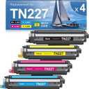 MYTONER TN227 High Yield Toner Cartridge 4 Pack Compatible Replacement for Brother TN227 TN-227 TN227BK TN223 for HL-L3210CW MFC-L3750CDW MFC-L3710CW HL-L3270CDW (TN-227BK/C/M/Y High Yield, 4Pack)