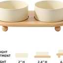 Raised Cat Bowl, 6.1” Elevated Ceramic Cat Food and Water Bowl Set