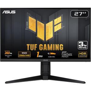 ASUS TUF Gaming 27” 1440P Gaming Monitor (VG27AQML1A) - QHD (2560 x 1440), 260Hz, 1ms, Fast IPS, Extreme Low Motion Blur Sync, G-SYNC compatible, FreeSync Premium, Variable Overdrive, DisplayHDR 40