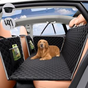 PAWZIC Back Seat Cover Extender for Dogs (Black)